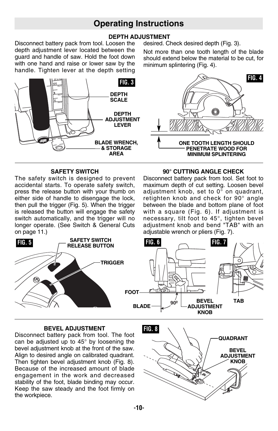 Operating instructions | Skil 5850 User Manual | Page 10 / 48