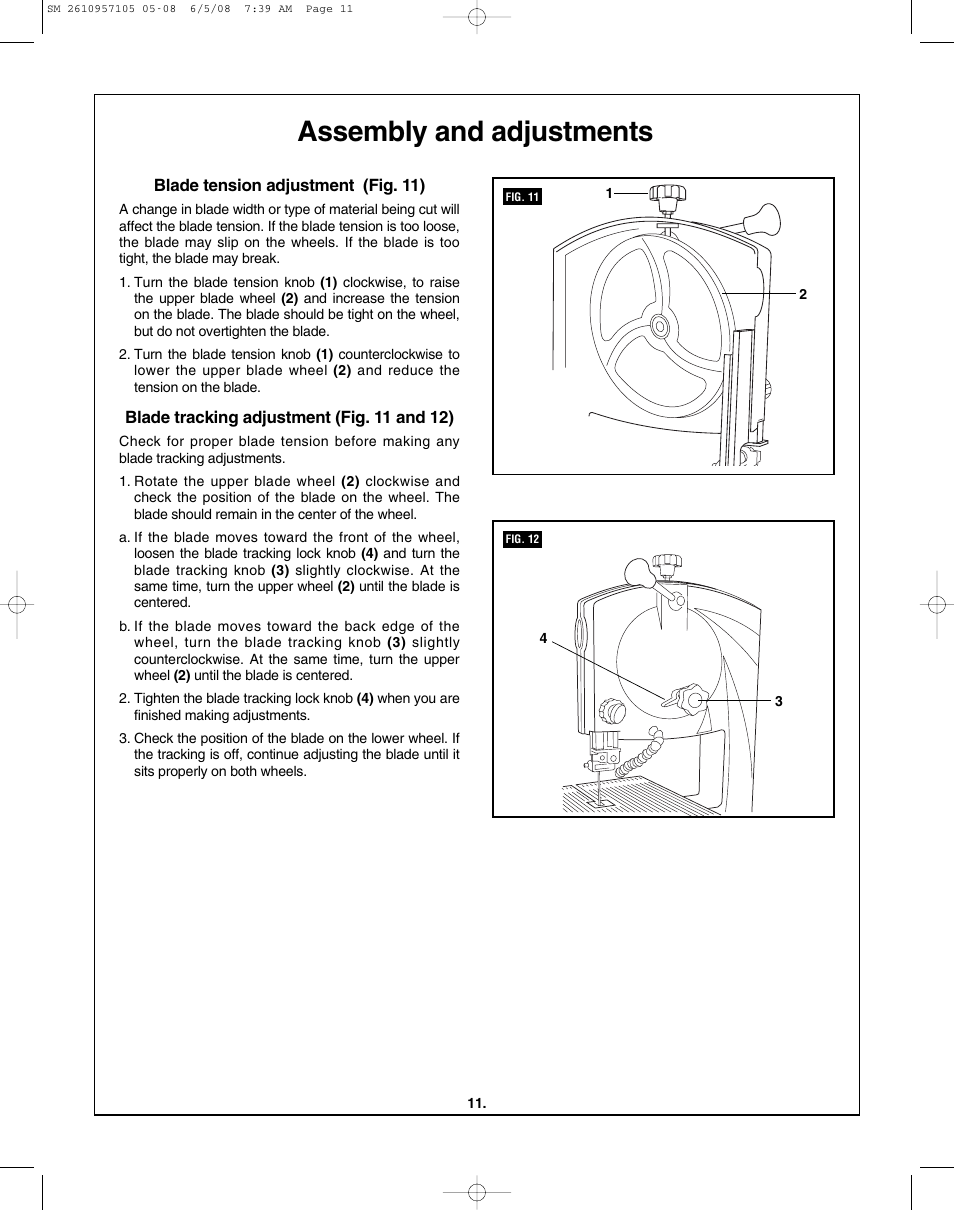 Assembly and adjustments | Skil 3385-01 User Manual | Page 11 / 56