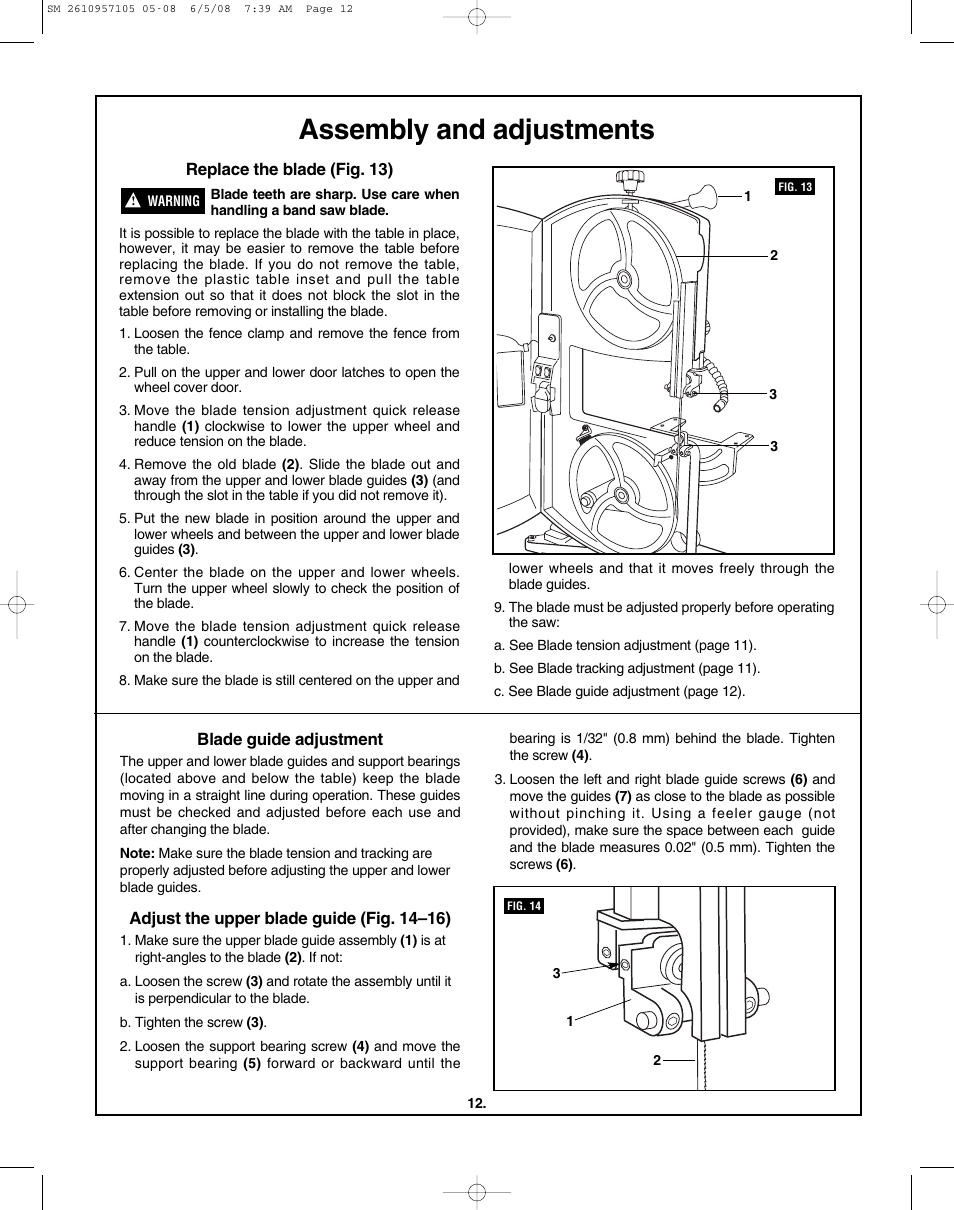 Assembly and adjustments | Skil 3385-01 User Manual | Page 12 / 56