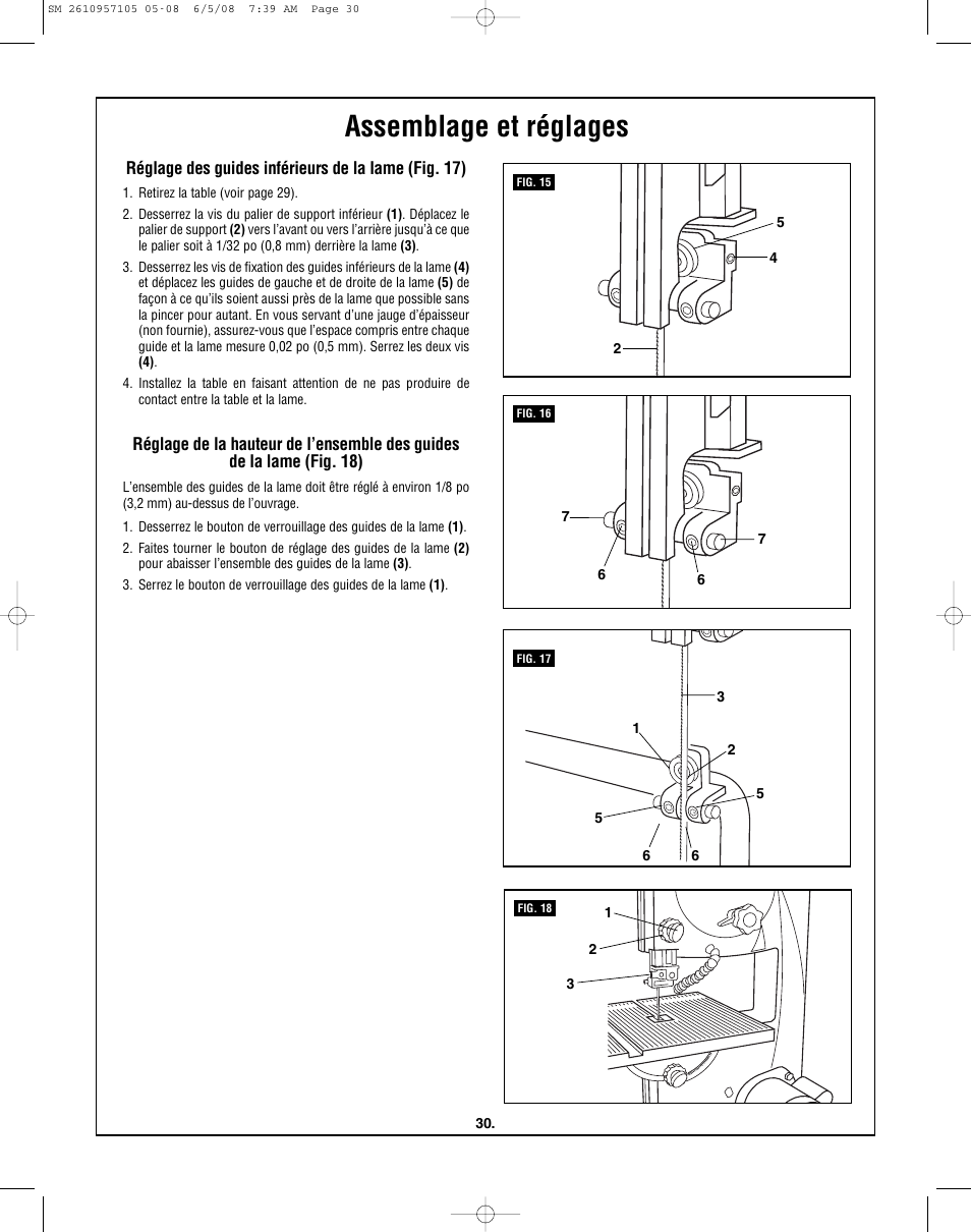 Assemblage et réglages | Skil 3385-01 User Manual | Page 30 / 56