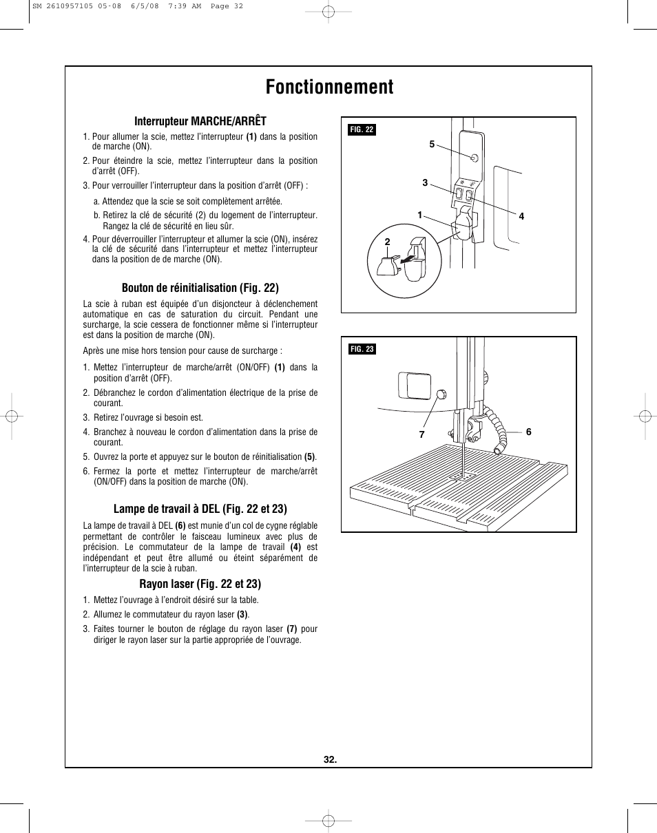 Fonctionnement | Skil 3385-01 User Manual | Page 32 / 56