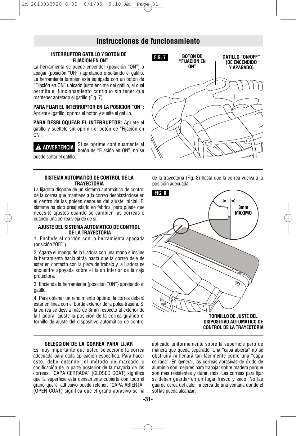 Instrucciones de funcionamiento | Skil 7500 User Manual | Page 31 / 36