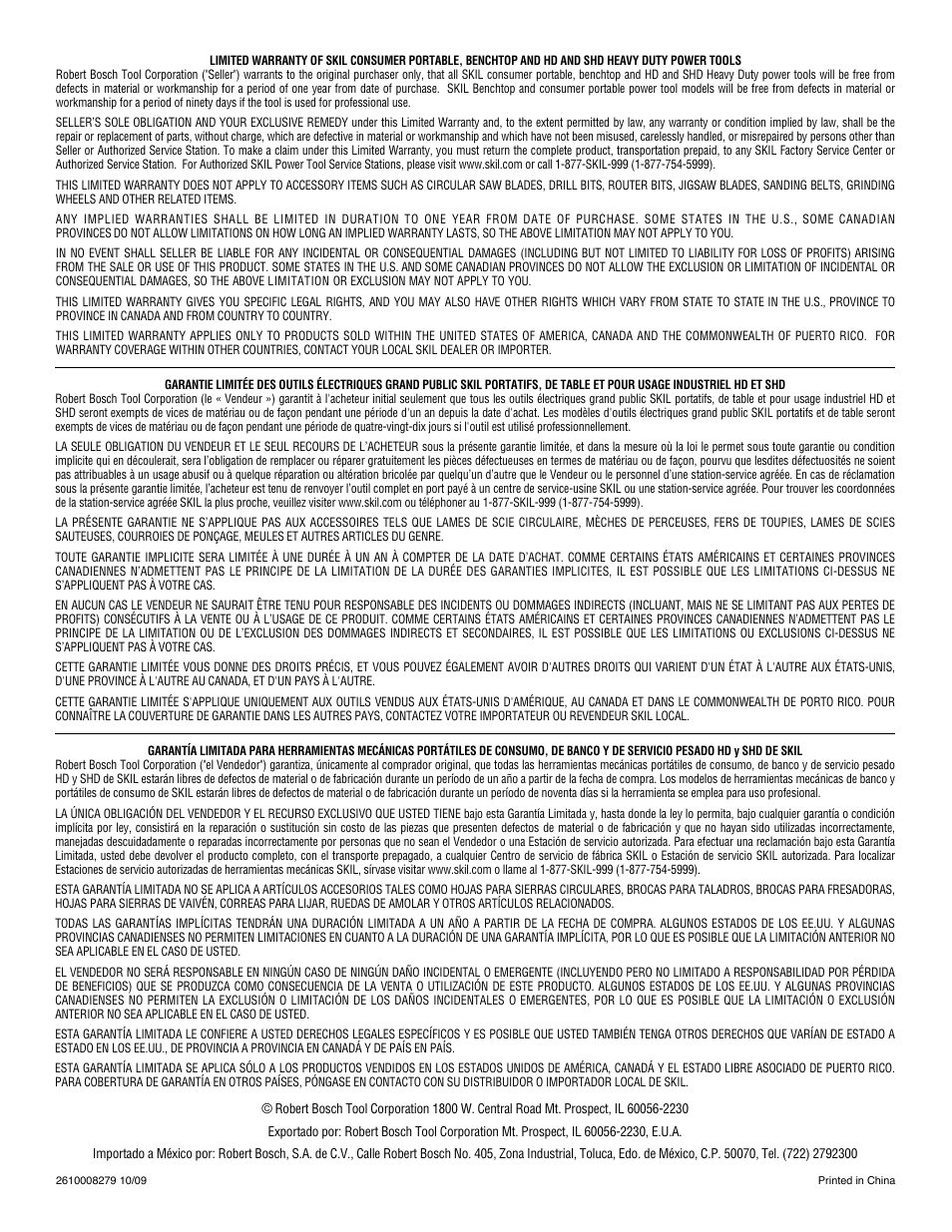 Skil 3600 User Manual | Page 64 / 64