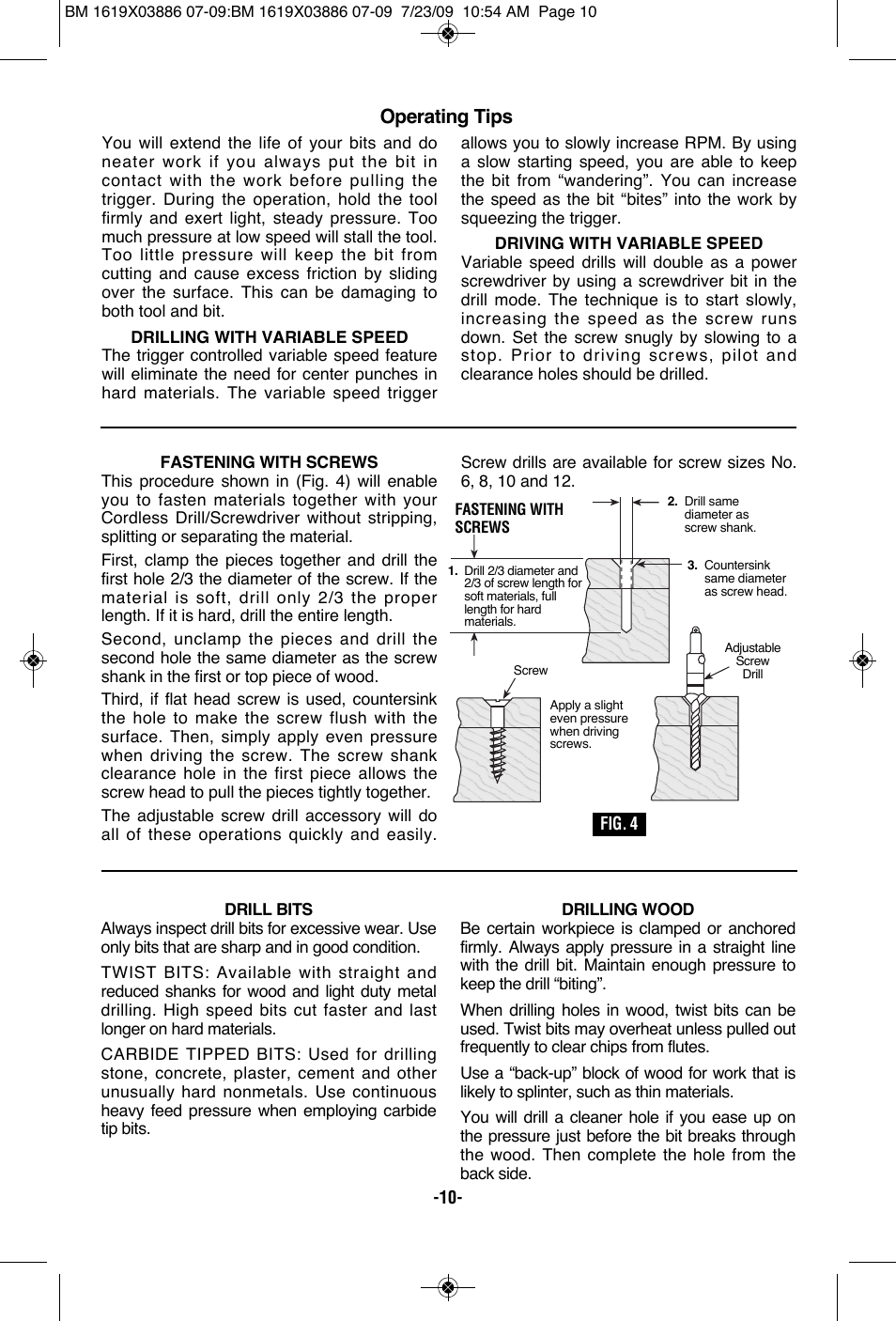 Operating tips | Skil 2364 User Manual | Page 10 / 40