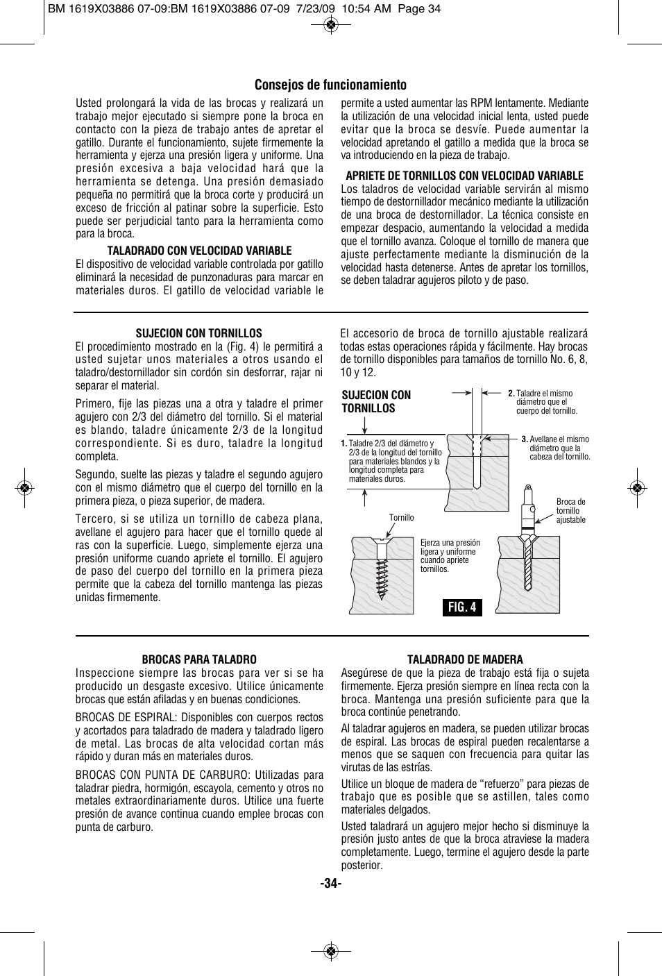 Consejos de funcionamiento | Skil 2364 User Manual | Page 34 / 40