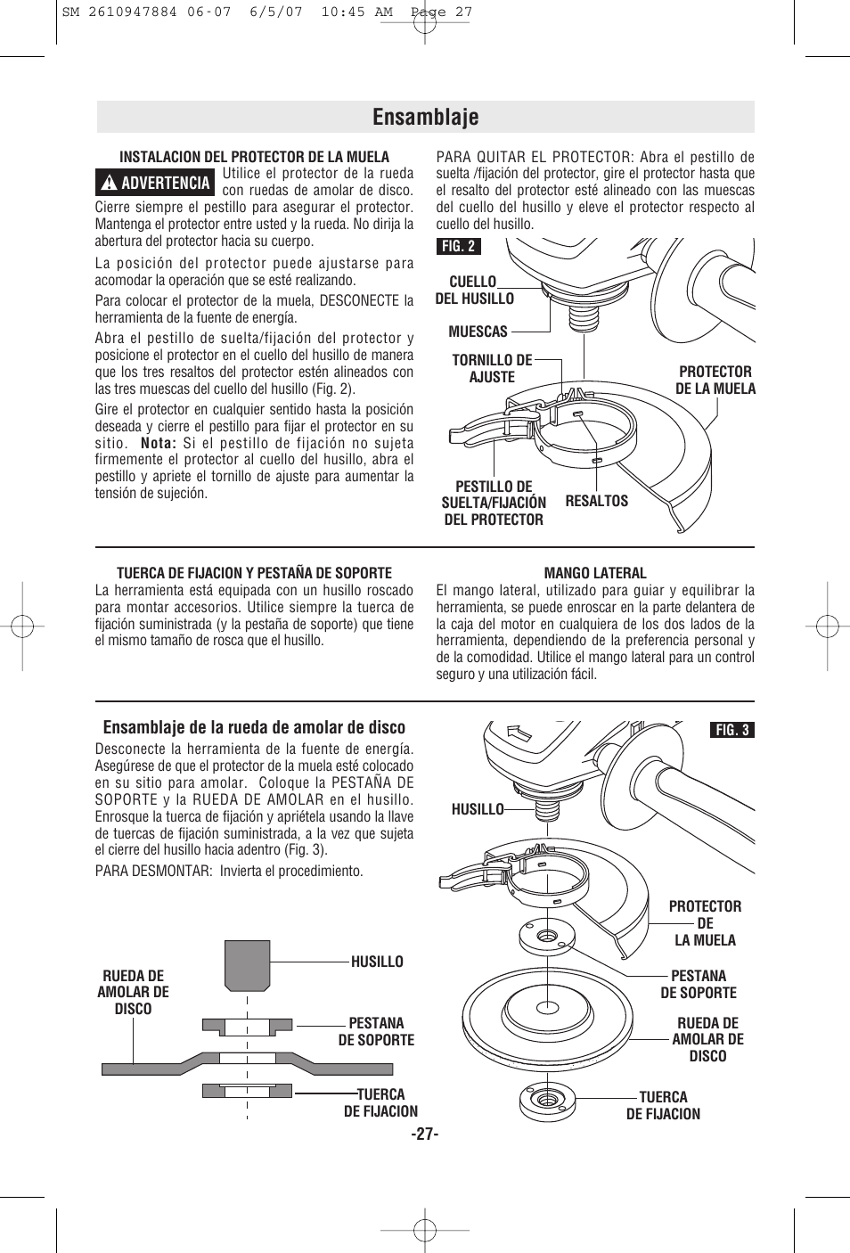 Ensamblaje | Skil 9330 User Manual | Page 27 / 32