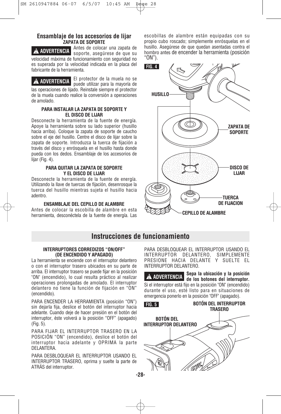 Instrucciones de funcionamiento | Skil 9330 User Manual | Page 28 / 32