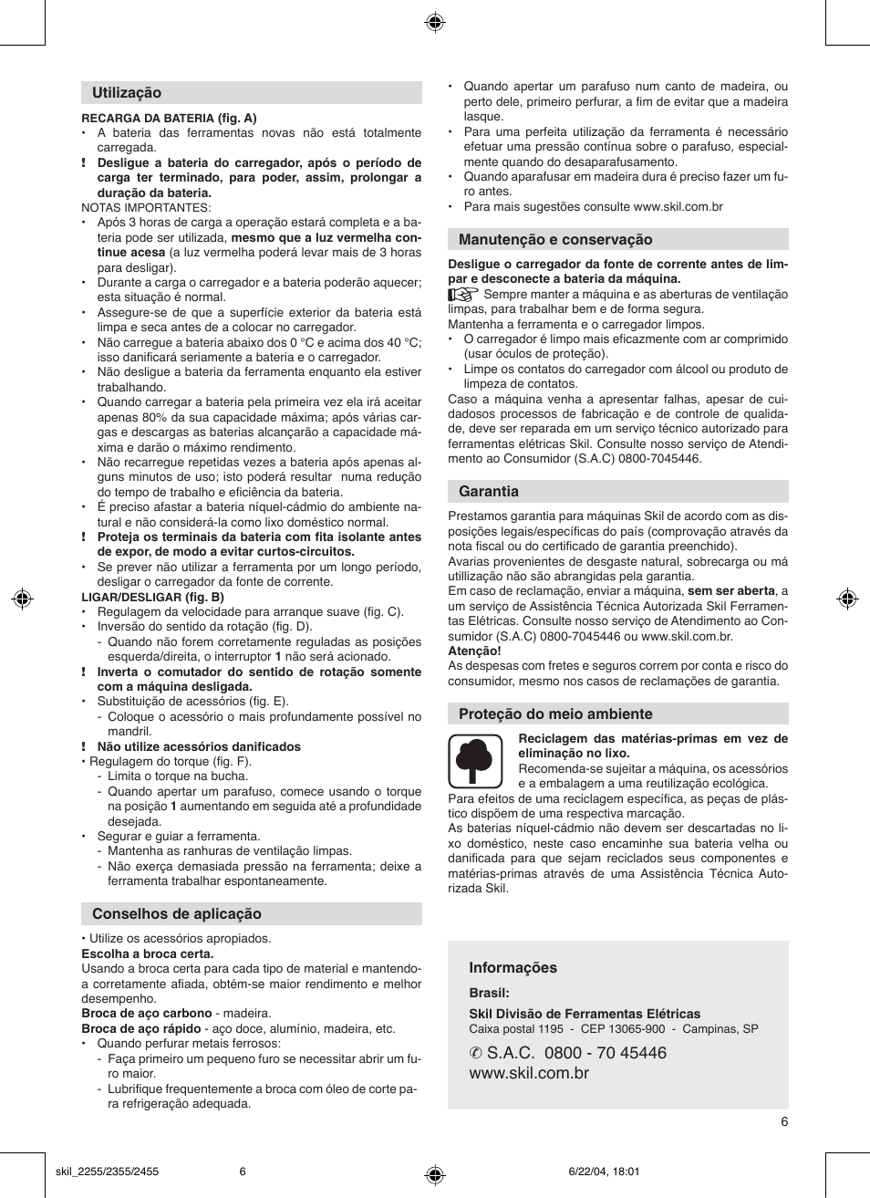Skil 2255 User Manual | Page 6 / 14