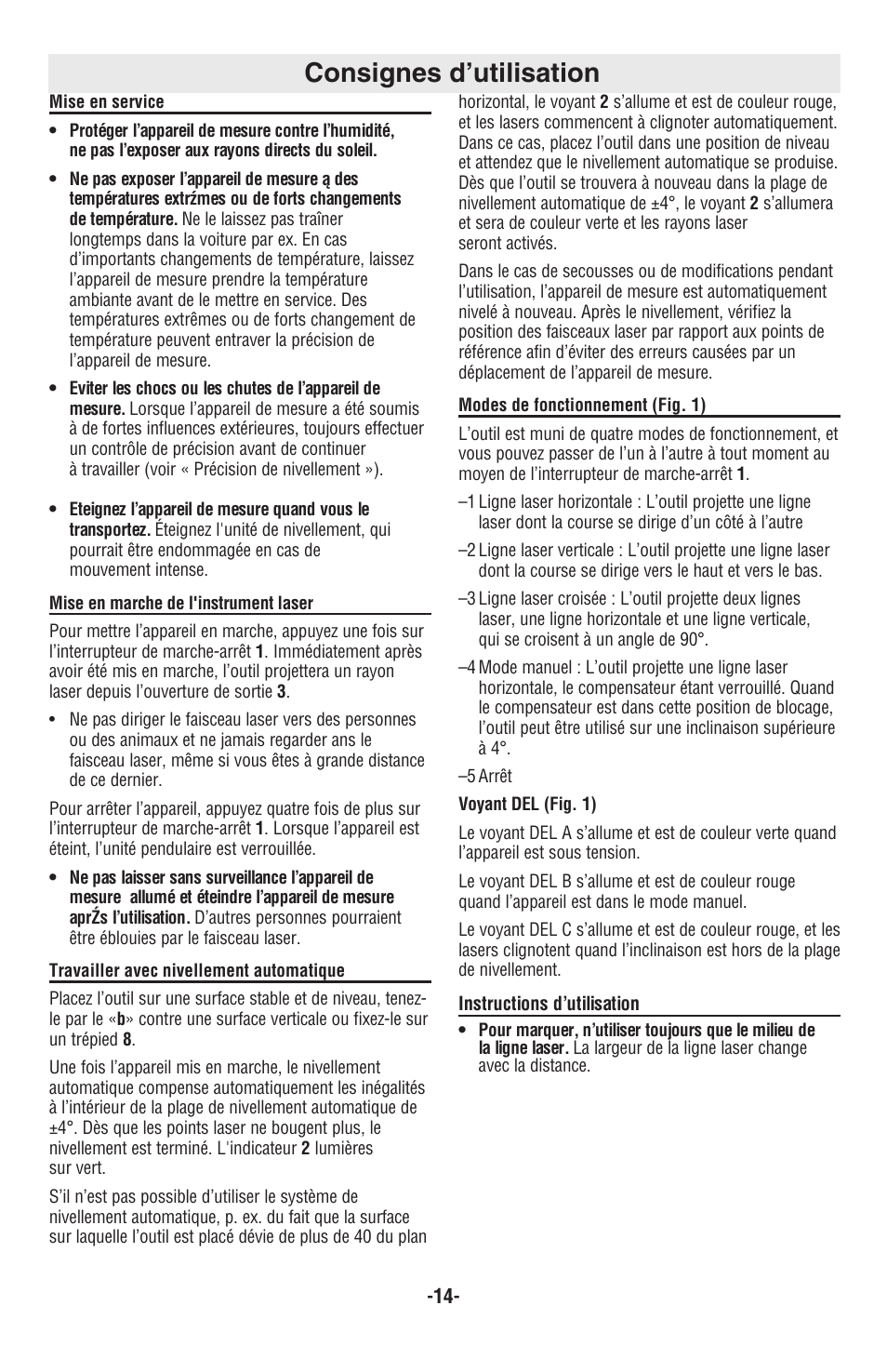 Consignes d’utilisation | Skil 8201-CL User Manual | Page 14 / 24