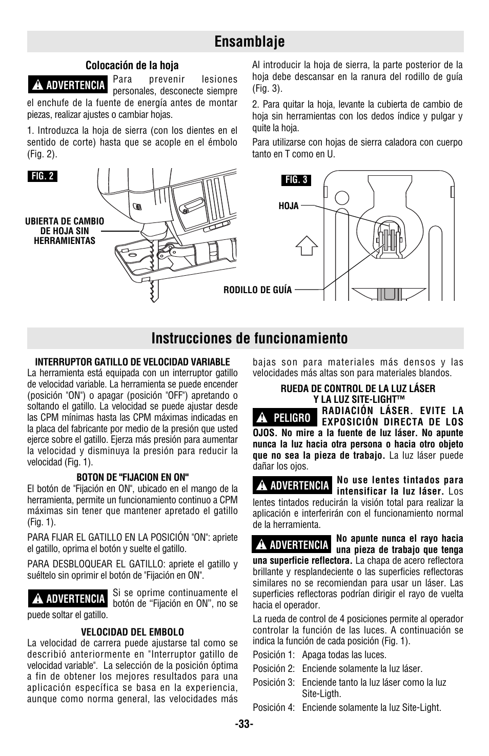 Ensamblaje, Instrucciones de funcionamiento | Skil 4680 User Manual | Page 33 / 44