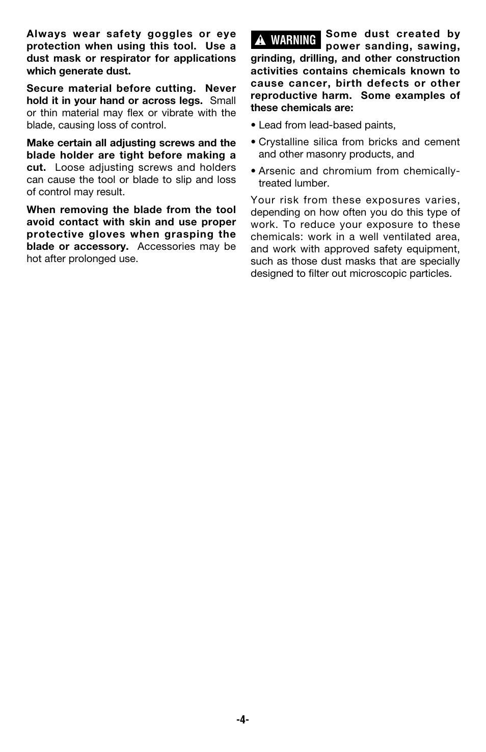 Warning | Skil 4680 User Manual | Page 4 / 44