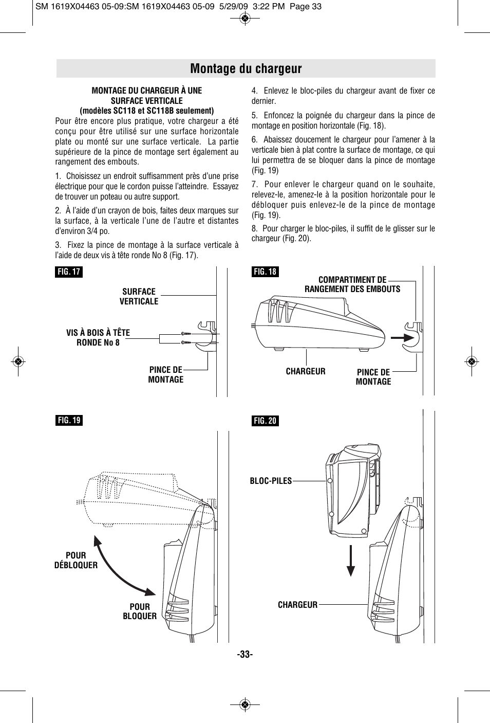 Montage du chargeur | Skil 4570 User Manual | Page 33 / 56