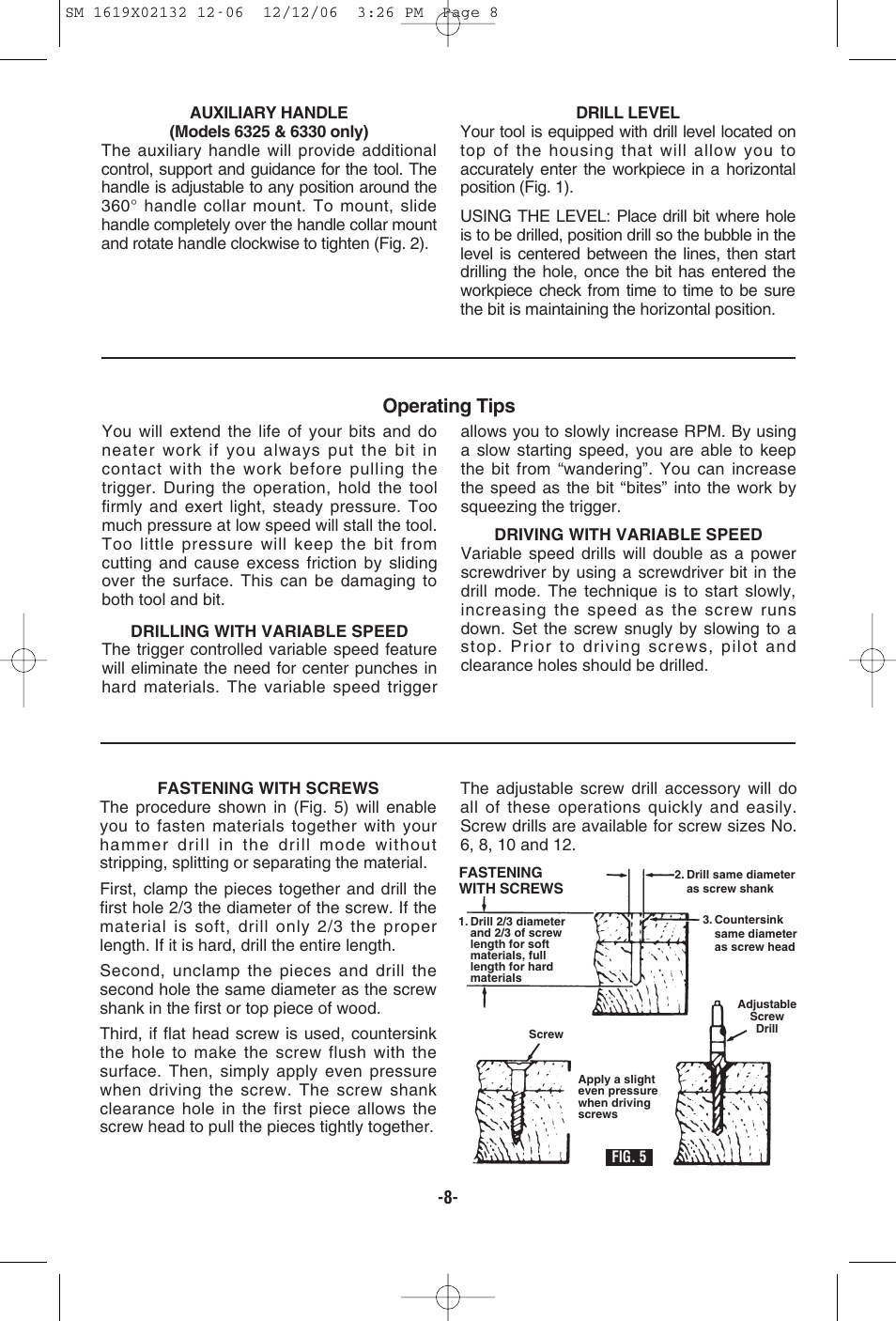 Operating tips | Skil 6210 User Manual | Page 8 / 32
