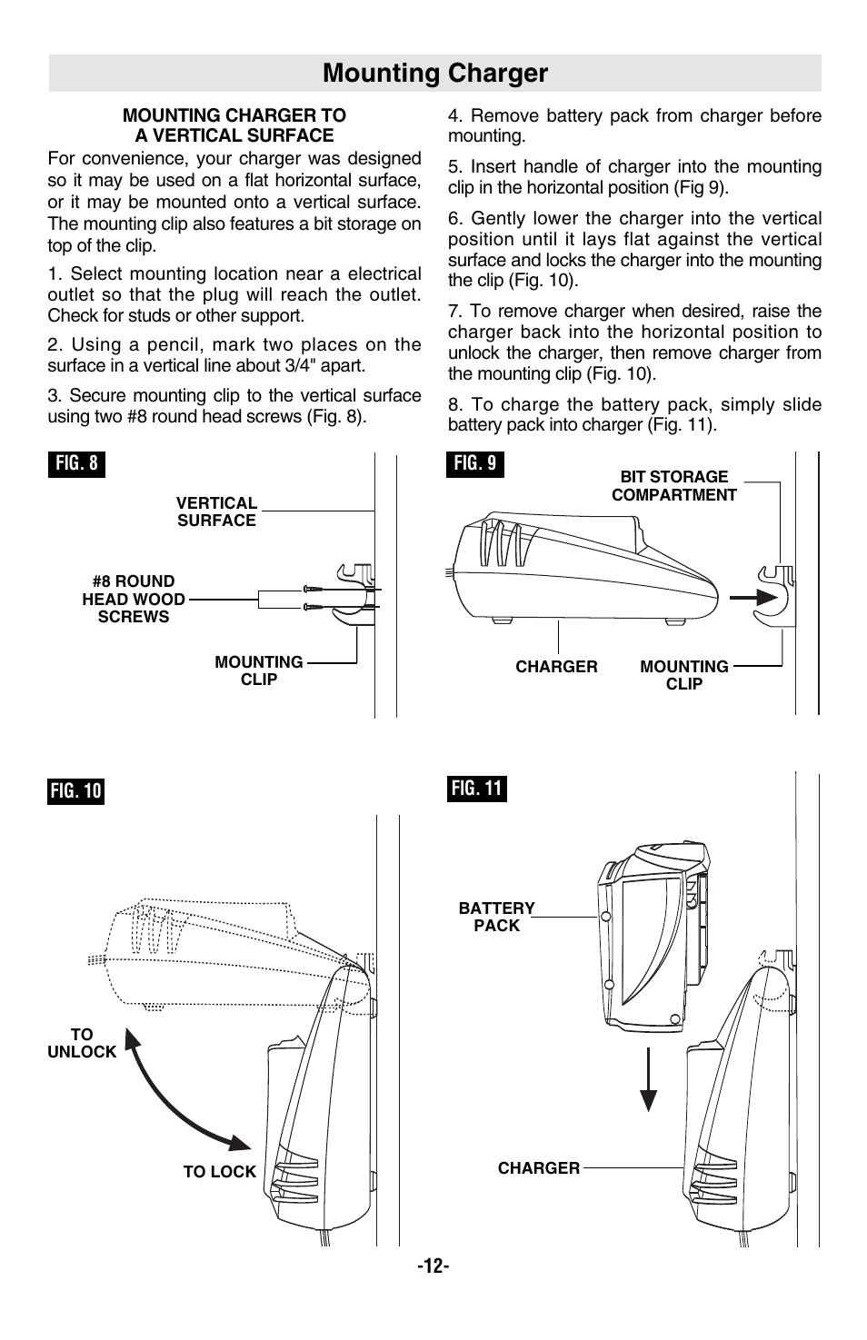 Mounting charger | Skil 2487 2587 2887 User Manual | Page 12 / 44