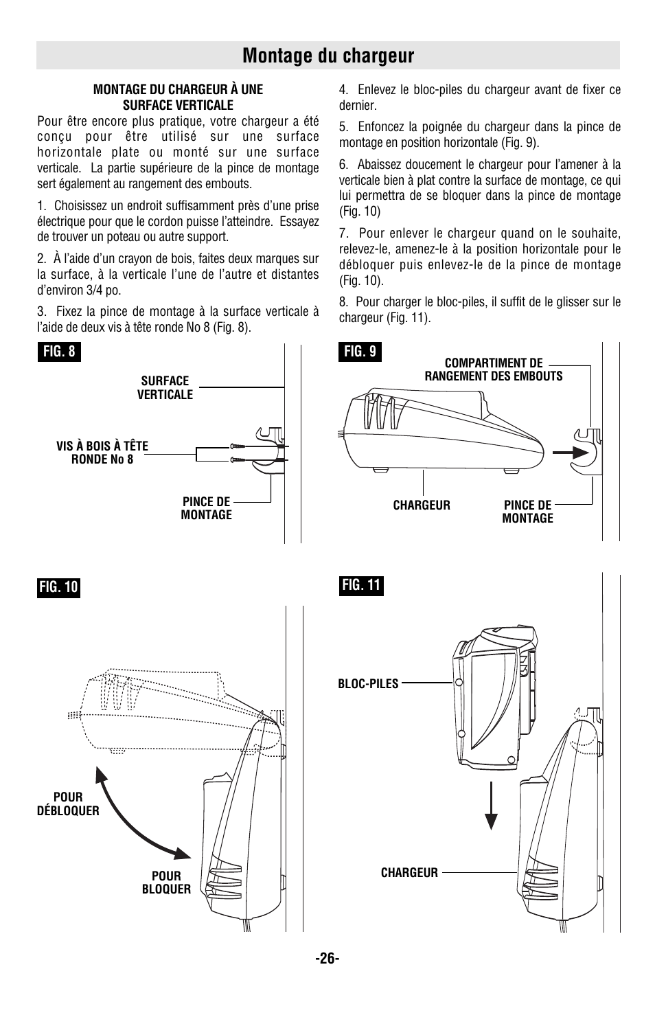 Montage du chargeur | Skil 2487 2587 2887 User Manual | Page 26 / 44