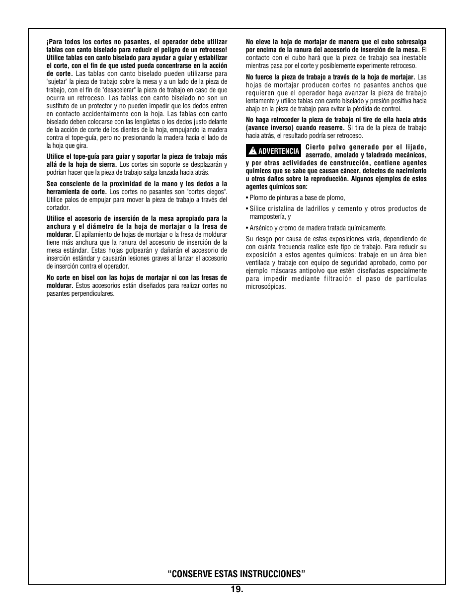 Conserve estas instrucciones | Skil 3305-01 User Manual | Page 19 / 64