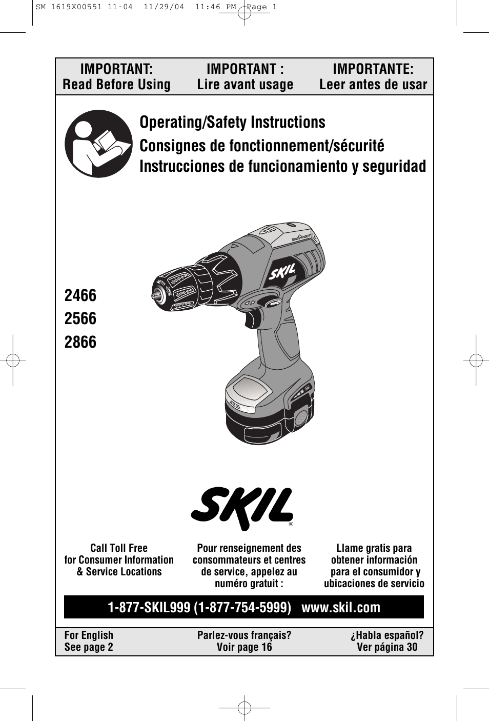 Skil 2466 2566 2866 User Manual | 44 pages