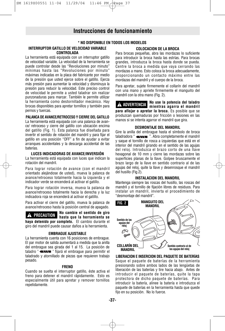 Instrucciones de funcionamiento | Skil 2466 2566 2866 User Manual | Page 37 / 44