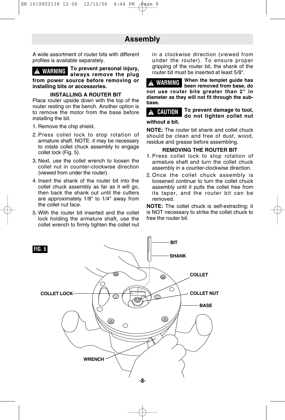 Assembly | Skil 1810 User Manual | Page 8 / 48