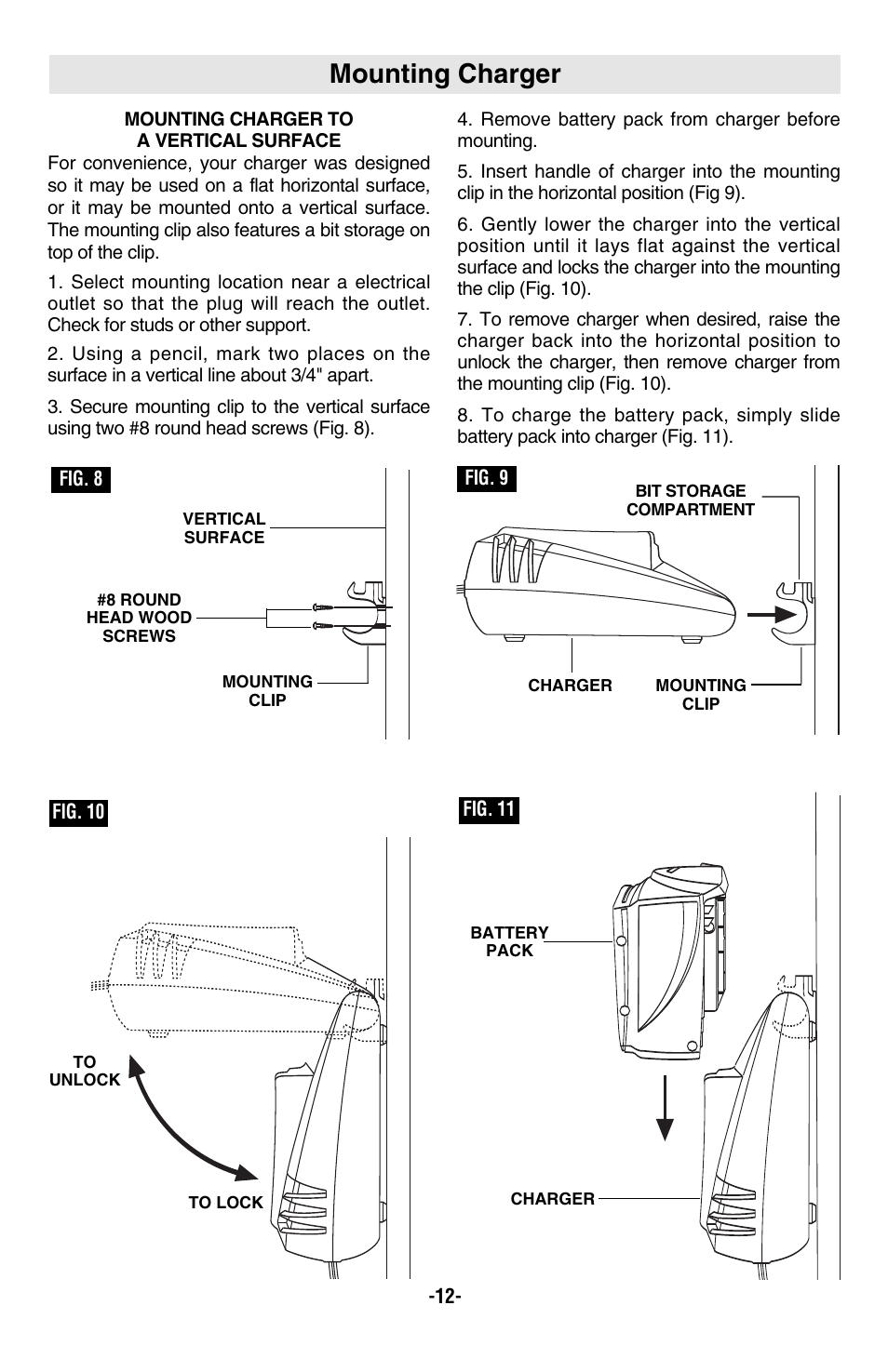 Mounting charger | Skil 9350 User Manual | Page 12 / 40