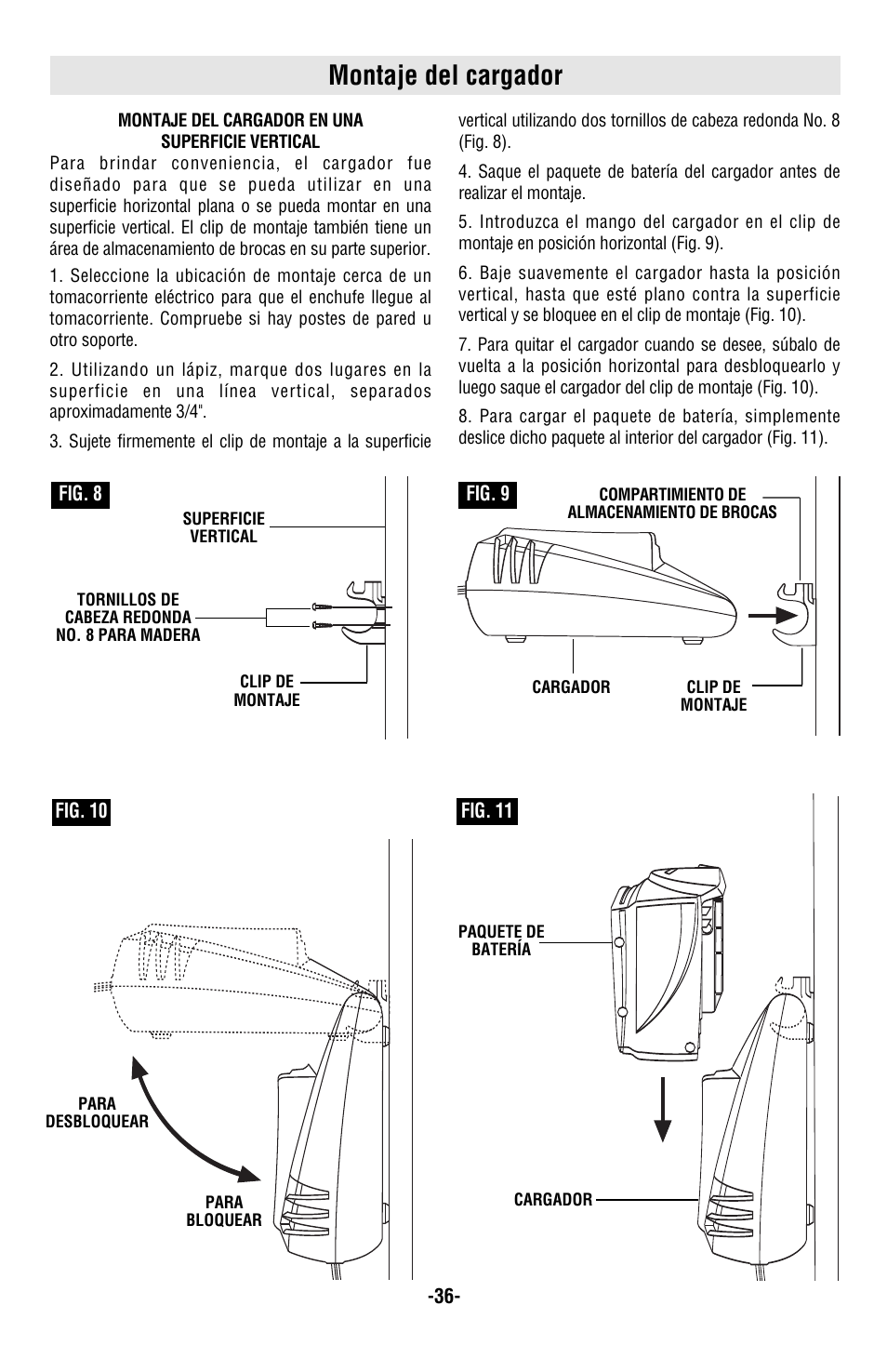 Montaje del cargador | Skil 9350 User Manual | Page 36 / 40