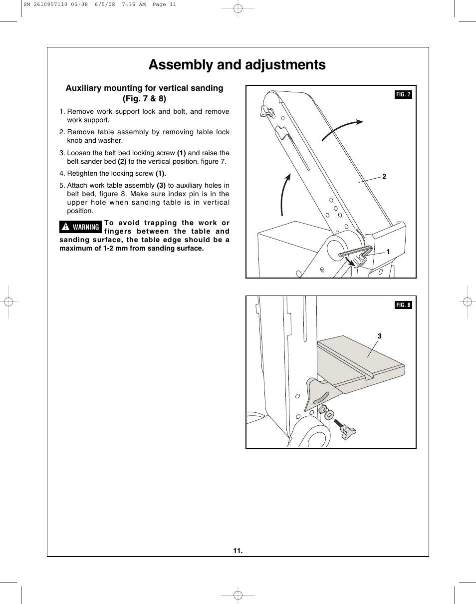 Assembly and adjustments | Skil 3375-01 User Manual | Page 11 / 52