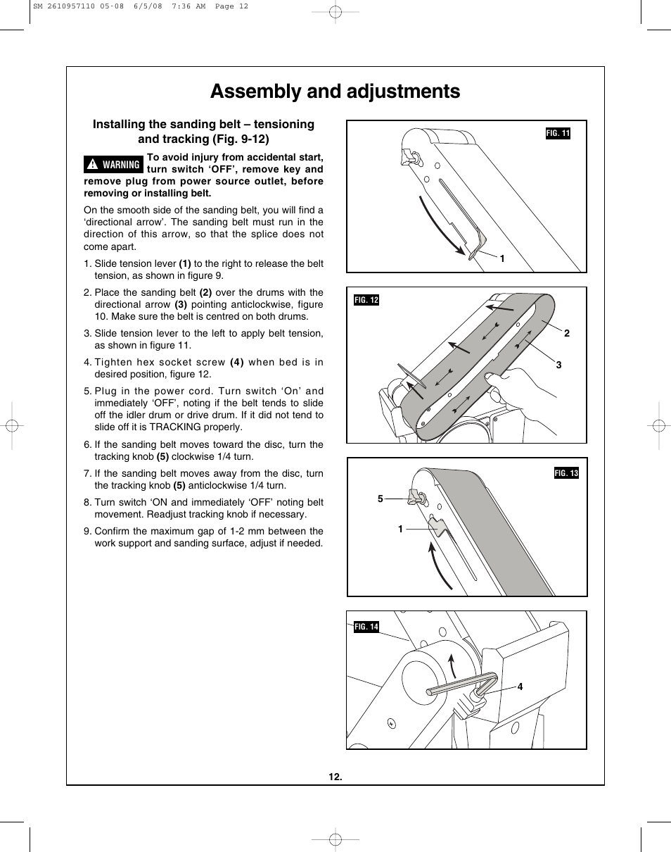 Assembly and adjustments | Skil 3375-01 User Manual | Page 12 / 52