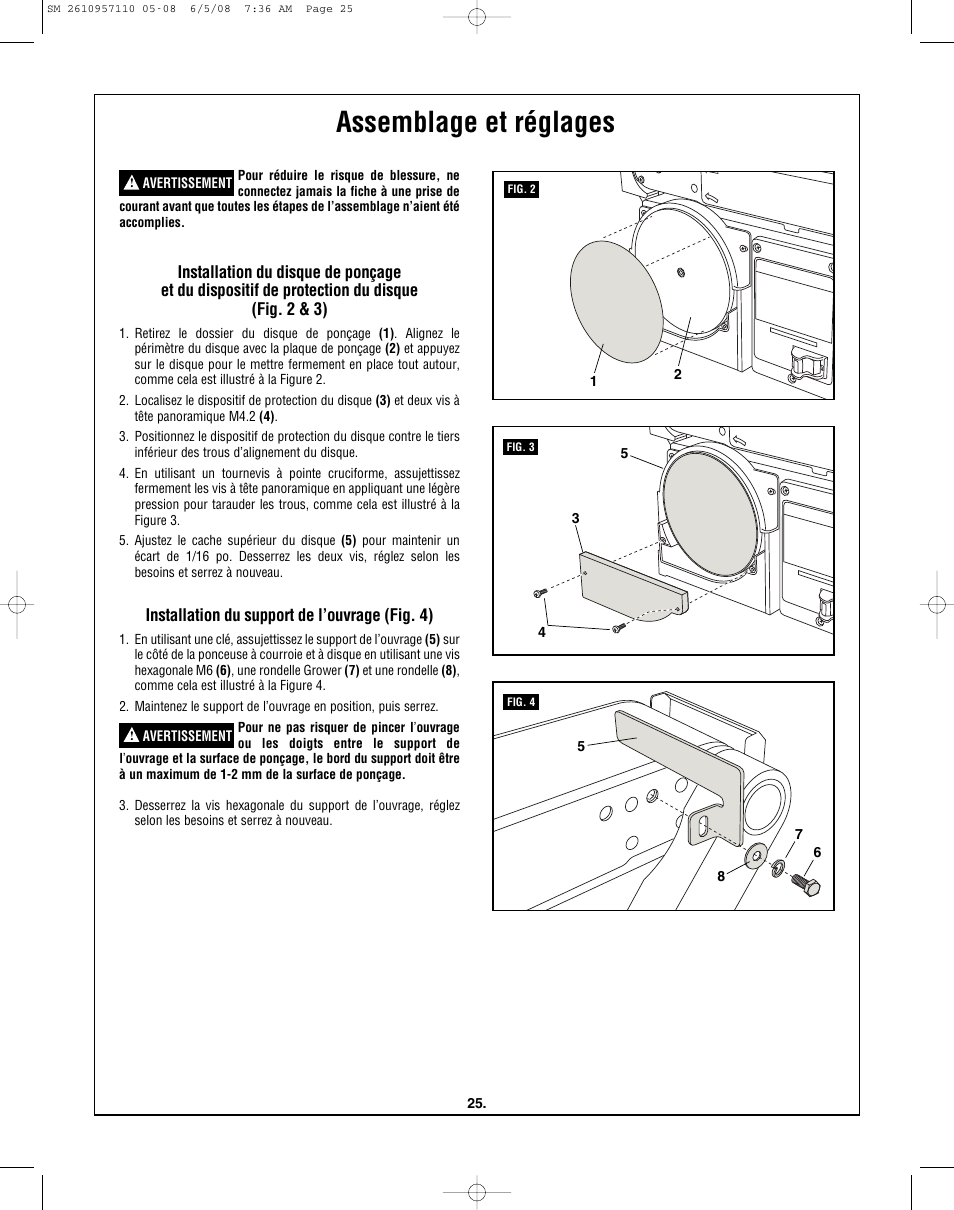 Assemblage et réglages | Skil 3375-01 User Manual | Page 25 / 52
