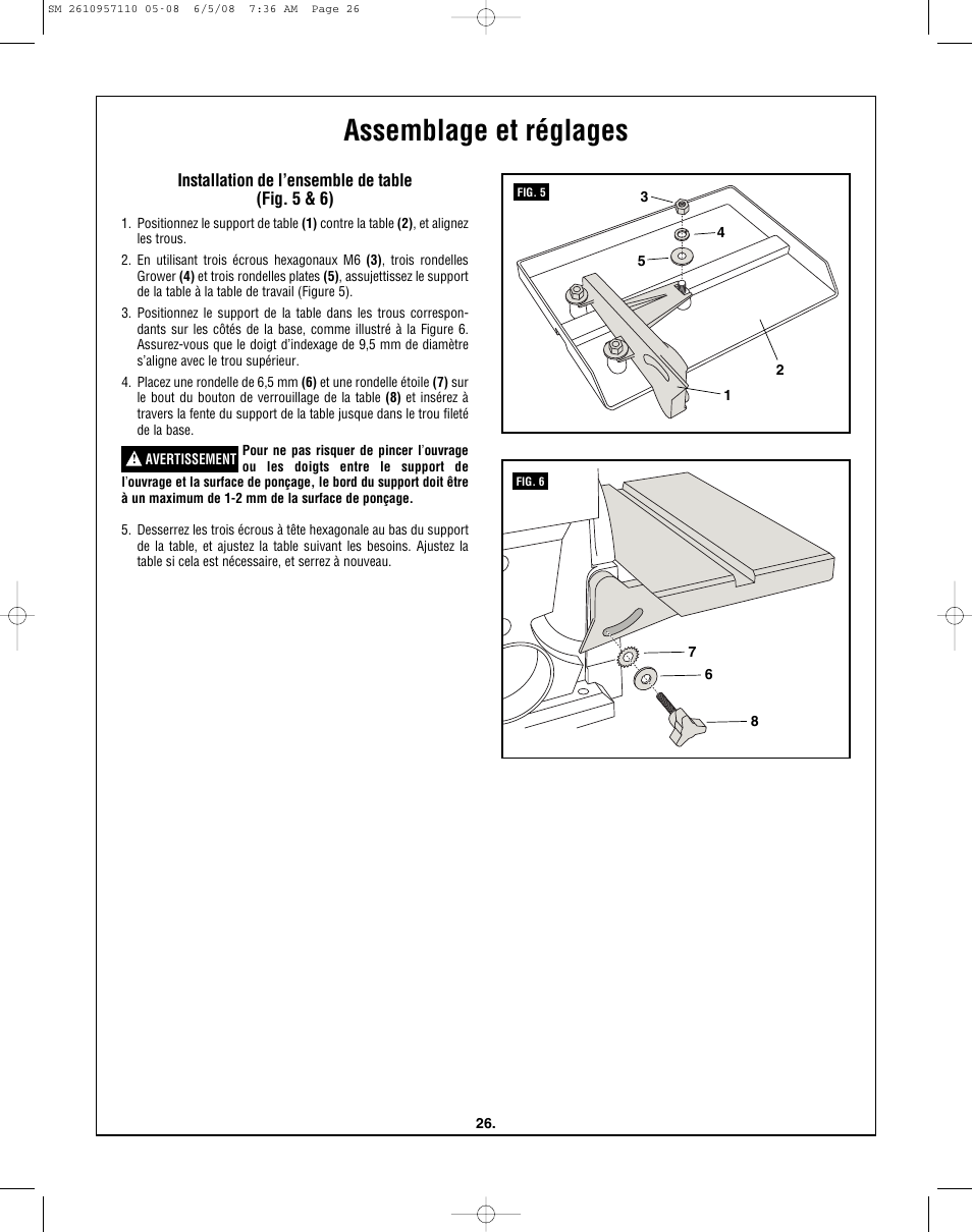 Assemblage et réglages | Skil 3375-01 User Manual | Page 26 / 52