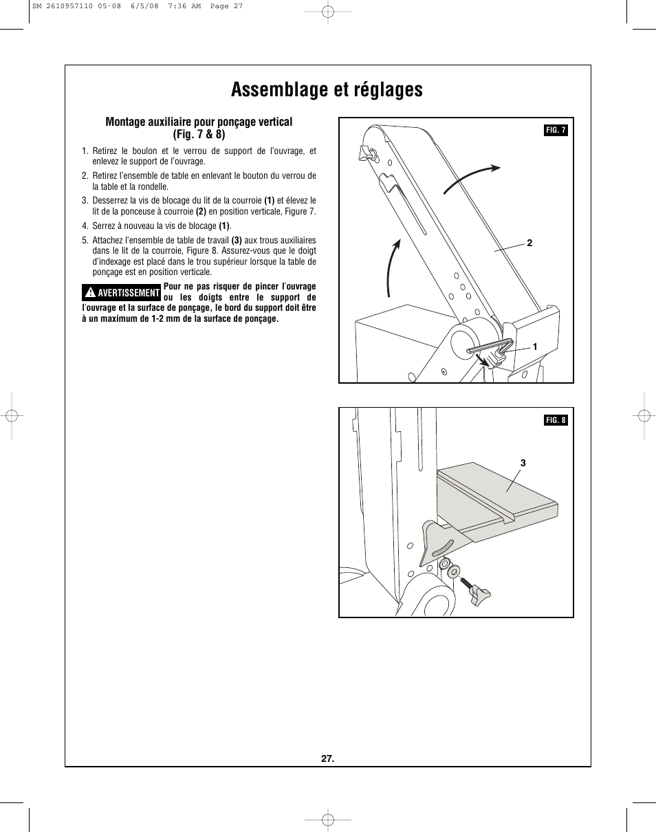 Assemblage et réglages | Skil 3375-01 User Manual | Page 27 / 52