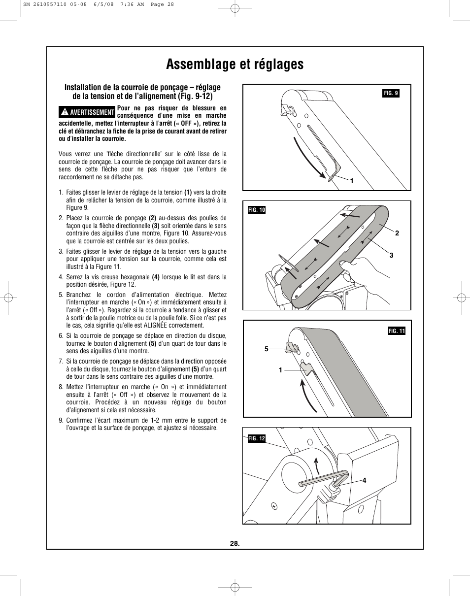 Assemblage et réglages | Skil 3375-01 User Manual | Page 28 / 52