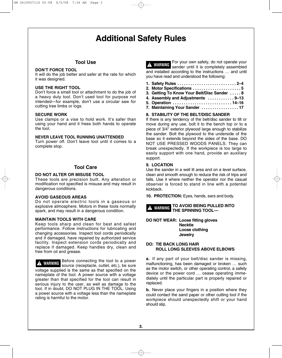 Additional safety rules | Skil 3375-01 User Manual | Page 3 / 52