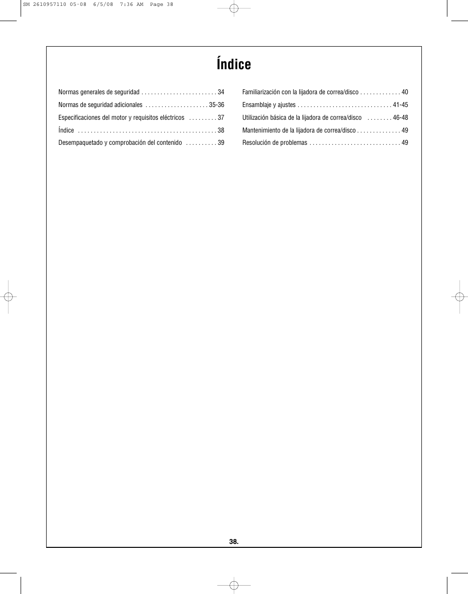 Índice | Skil 3375-01 User Manual | Page 38 / 52