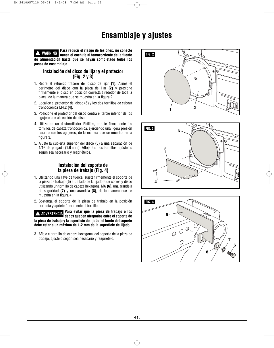 Ensamblaje y ajustes | Skil 3375-01 User Manual | Page 41 / 52