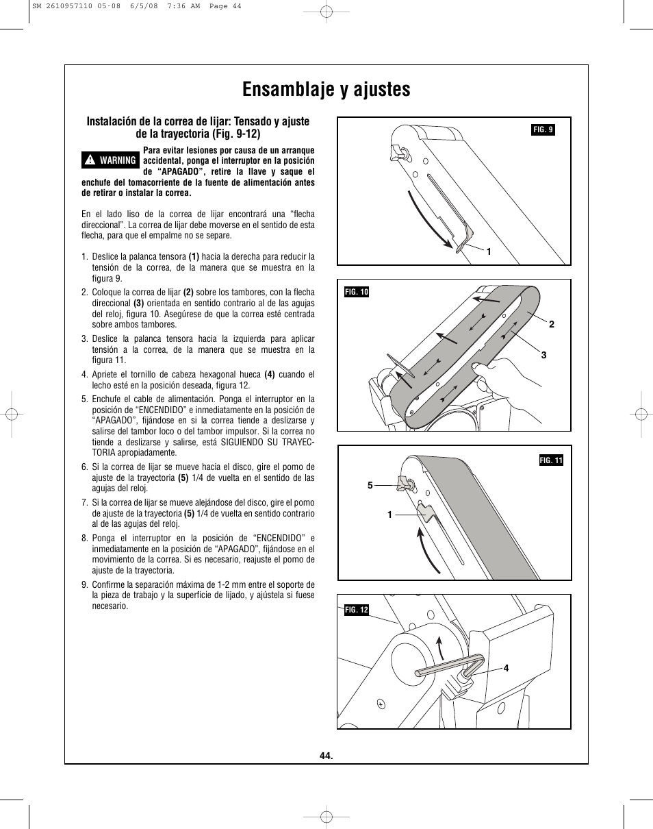 Ensamblaje y ajustes | Skil 3375-01 User Manual | Page 44 / 52