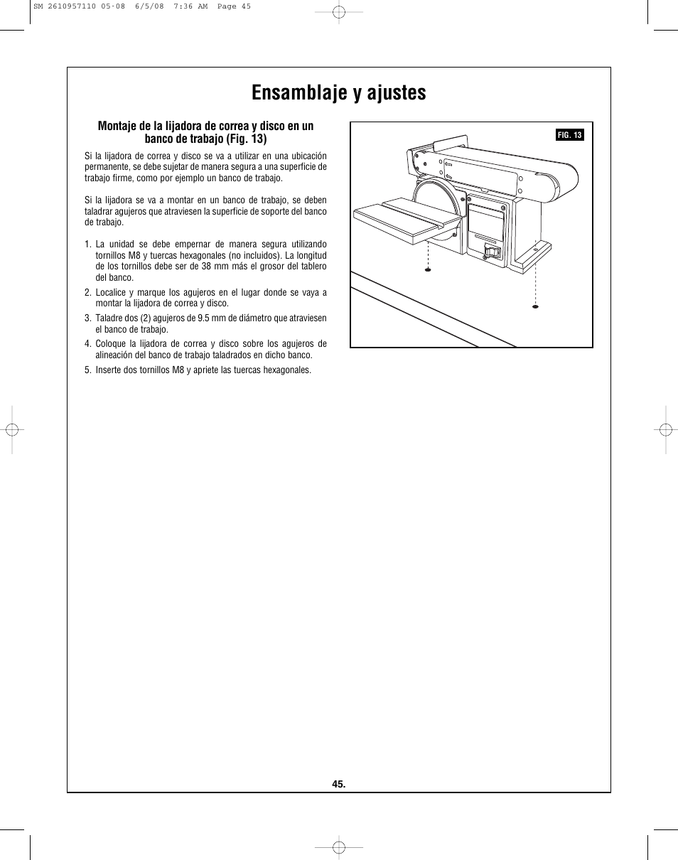 Ensamblaje y ajustes | Skil 3375-01 User Manual | Page 45 / 52