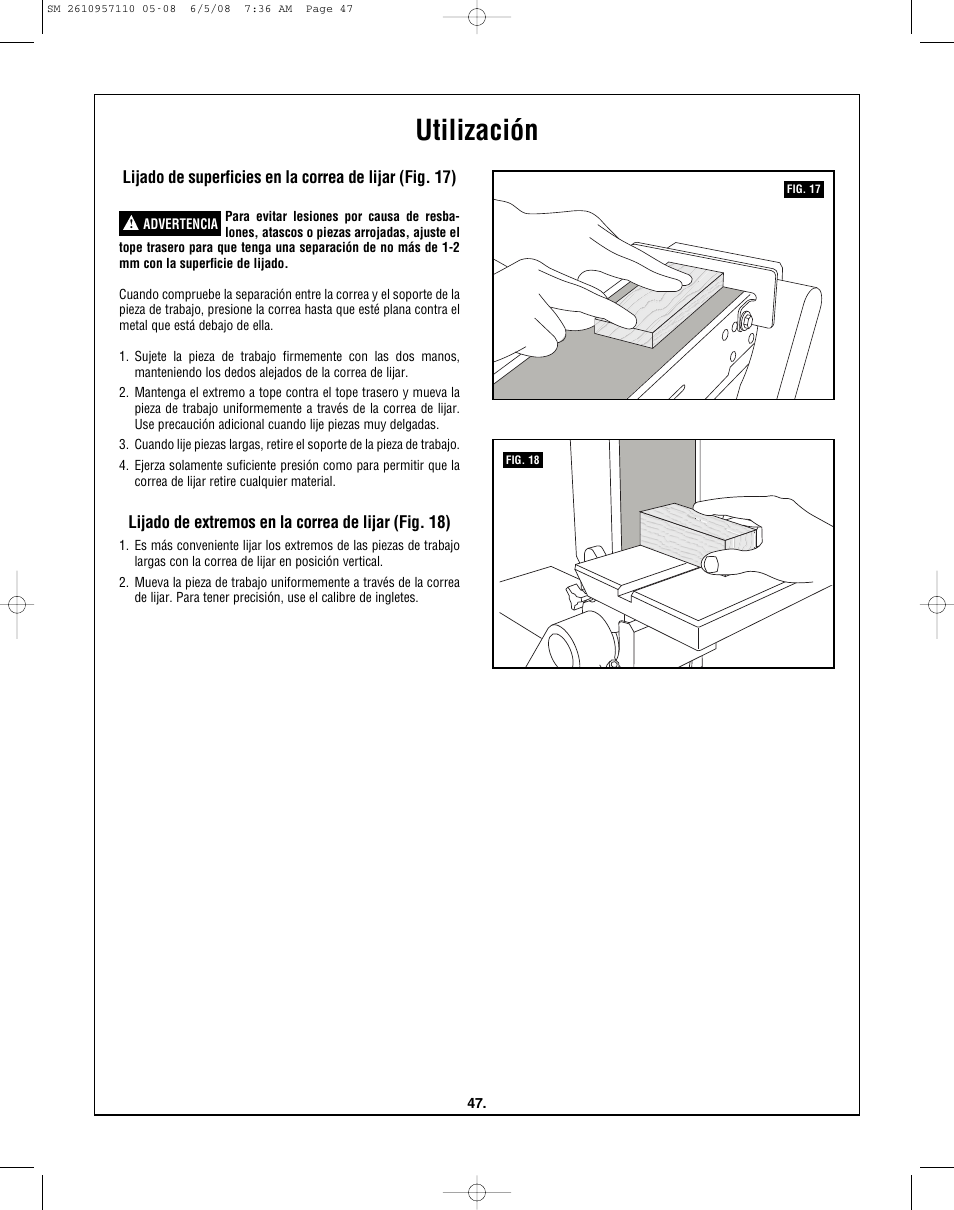 Utilización | Skil 3375-01 User Manual | Page 47 / 52