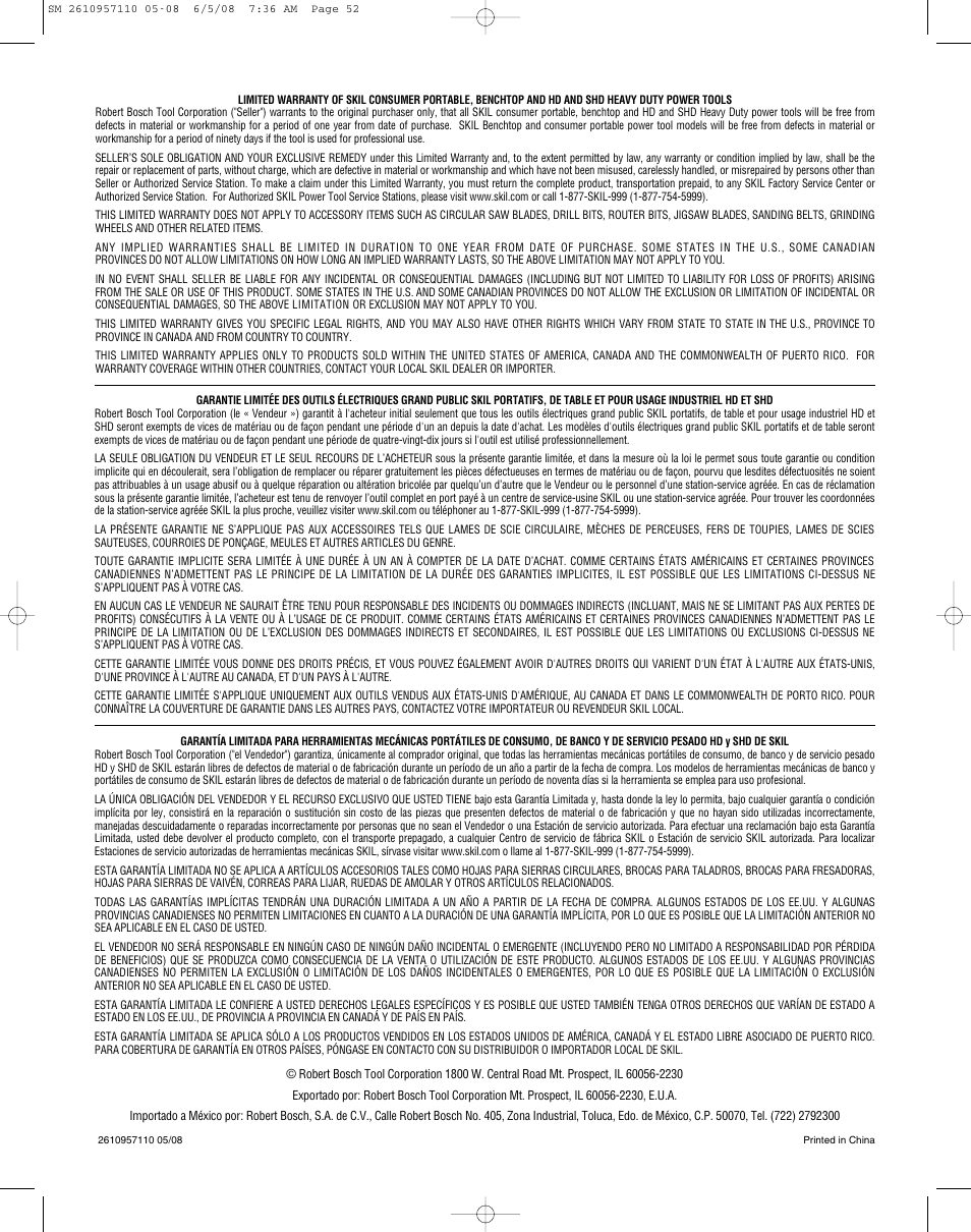 Skil 3375-01 User Manual | Page 52 / 52