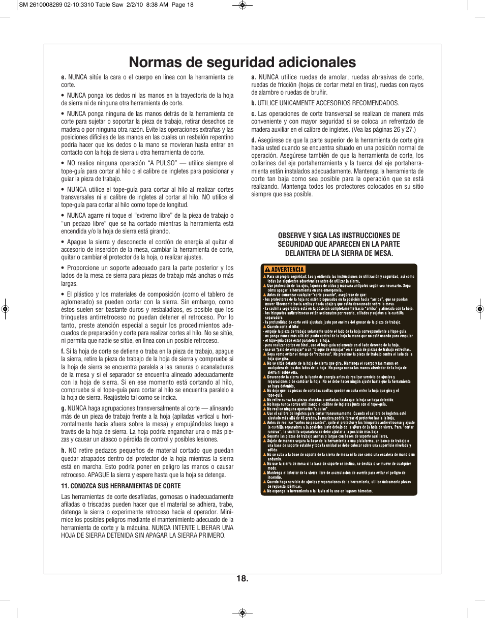 Normas de seguridad adicionales | Skil 3310 User Manual | Page 18 / 80
