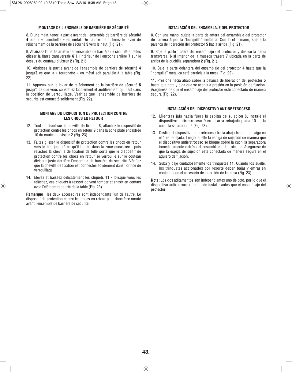 Skil 3310 User Manual | Page 43 / 80