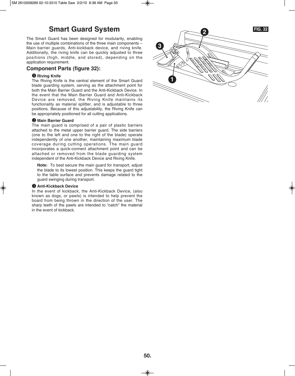 Smart guard system | Skil 3310 User Manual | Page 50 / 80