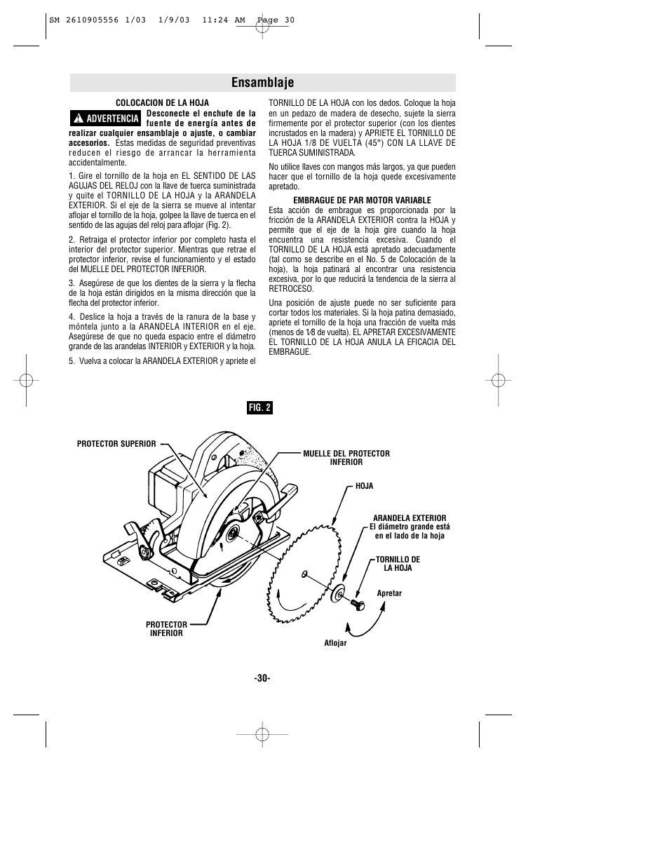 Ensamblaje | Skil HD5510 User Manual | Page 30 / 36