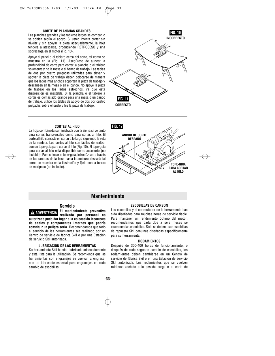 Mantenimiento | Skil HD5510 User Manual | Page 33 / 36