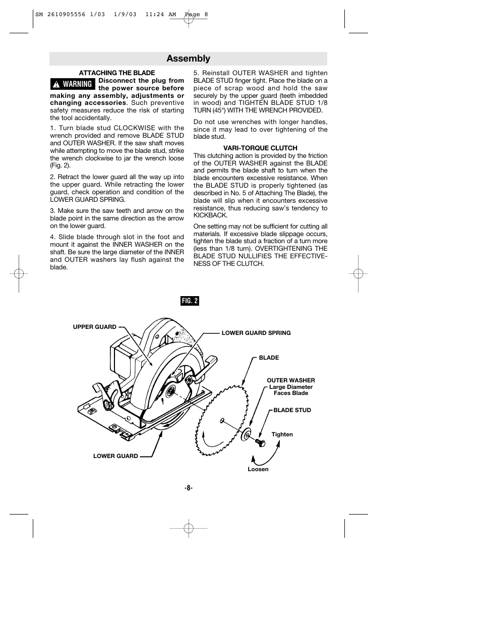 Assembly | Skil HD5510 User Manual | Page 8 / 36