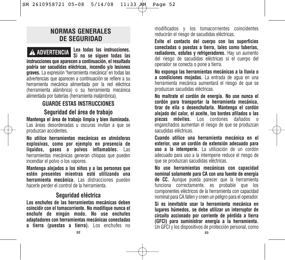 Normas generales de seguridad | Skil 2346 User Manual | Page 27 / 39