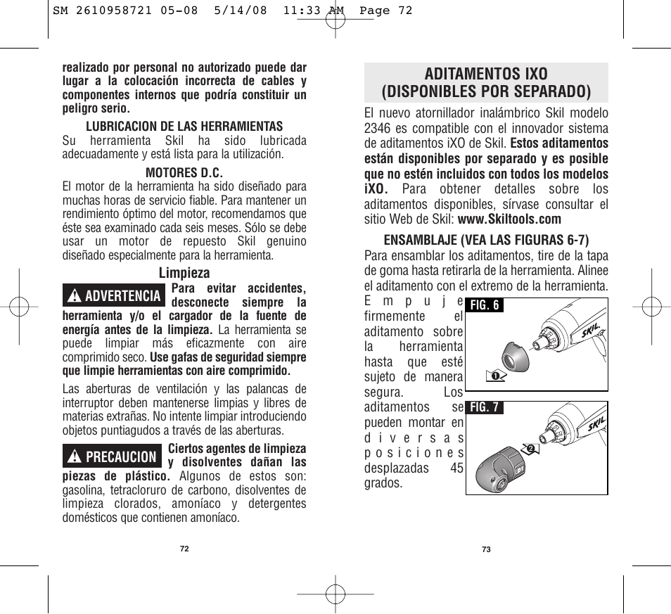 Aditamentos ixo (disponibles por separado) | Skil 2346 User Manual | Page 37 / 39