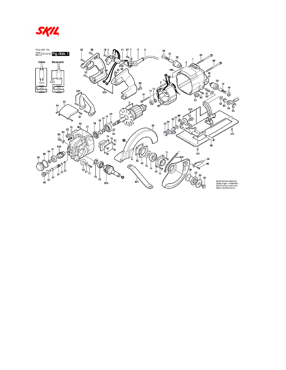 Skil F 012 HM7 700 User Manual | 4 pages