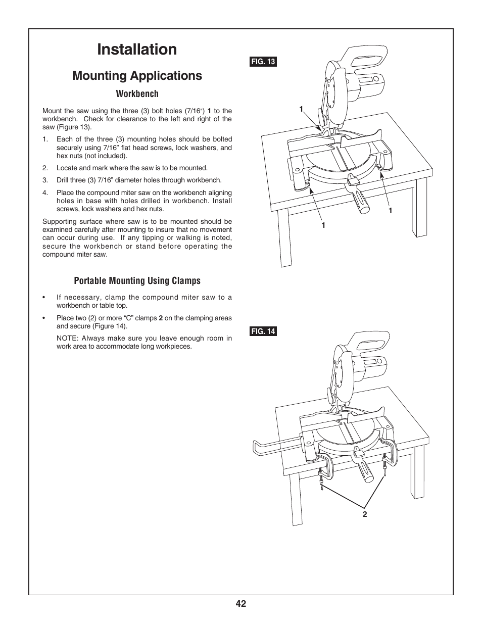 Installation, Mounting applications | Skil 3800-02 User Manual | Page 42 / 72