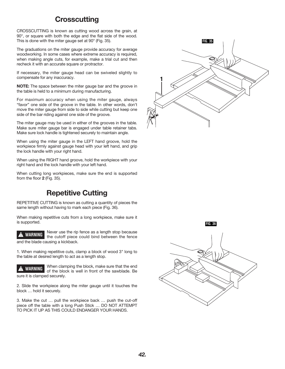 Crosscutting, Repetitive cutting | Skil 3400 User Manual | Page 42 / 64