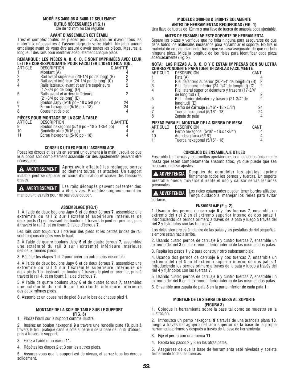 Skil 3400 User Manual | Page 59 / 64